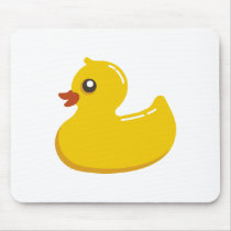 Yellow Rubber Duckie Mouse Pads