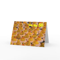 Yellow Rubber Ducks 50th Birthday Funny Card