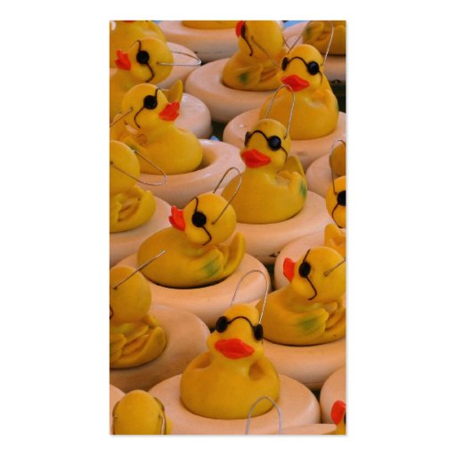 Yellow Rubber Ducks Cute Business Card (back side)