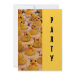 Yellow Rubber Ducks Funny Party Invitation