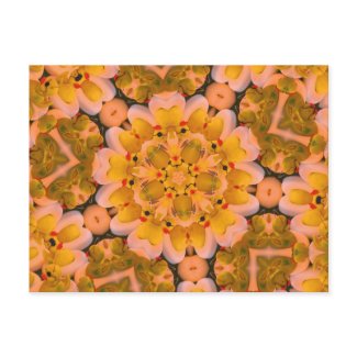 Yellow Rubber Ducks Kaleidoscope Photo Postcard postcard