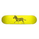 Yellow Running Zebra skateboards