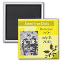 Yellow Save the Date Magnet magnet