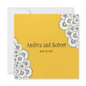 Yellow Save the Date Wedding Announcement invitation