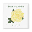 Yellow Save the date Wedding Magnets magnet