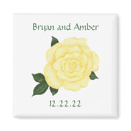 Yellow Save the date Wedding Magnets magnet