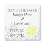 Yellow Save The Dates magnets