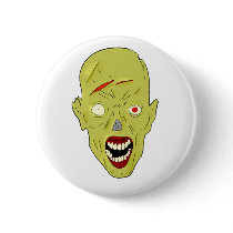 yellow scarred zombie pins