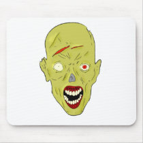 yellow scarred zombie mousepads