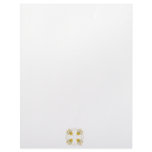 Yellow scattered wildflowers 4 up on white letterhead