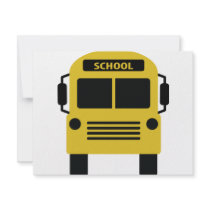 yellow school bus icon invitations