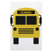 yellow school bus icon stationery