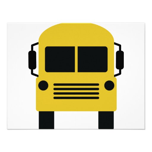 yellow school bus symbol custom invites