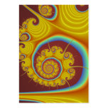 Yellow Seashell Spiral Fractal Business Card Template