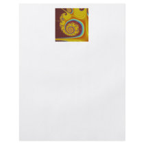 Yellow Seashell Spiral Fractal Full Color Flyer