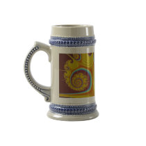 Yellow Seashell Spiral Fractal Mug