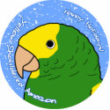 Yellow Shouldered Amazon Holiday Ornament photo sculptures by MenagerieMayhem Yellow Shouldered Amazon Holiday Ornament photo sculptures
