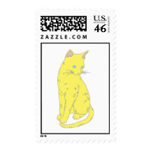 Yellow Siamese Cat Postage