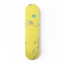 Yellow Siamese Cat Skate Board Decks