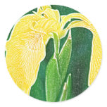 Yellow siberian iris stickers