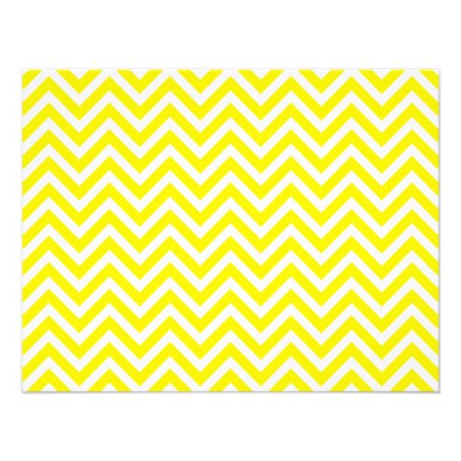 Yellow Simple Chevron Thank You Note Cards