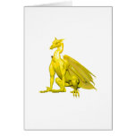 Yellow Sitting Dragon Card