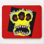 yellow skull-1 mouse pad