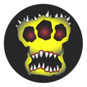 yellow skull-1 sticker
