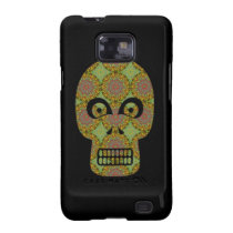 Yellow Skull Fractal Pattern Samsung Galaxy Cover