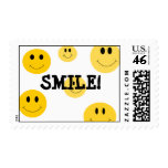 Yellow Smile Face Postage Stamps