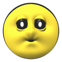 Yellow smiley blowing a kiss sticker