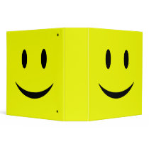 Yellow Smiley Face Binder