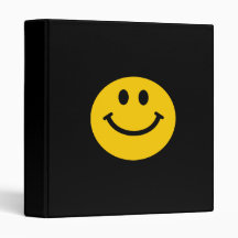 Yellow Smiley Face Binder