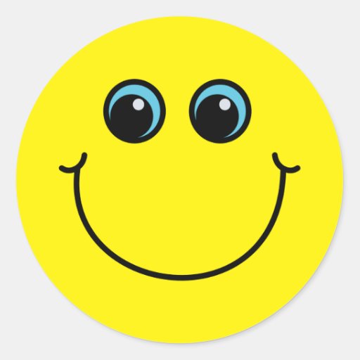 Yellow Smiley Face Classic Round Sticker Zazzle 2035
