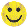 YELLOW SMILEY FACE - DISTRESSED AND AGED STICKER