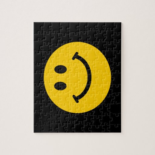 Yellow Smiley Face Jigsaw Puzzle Zazzle
