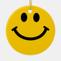 Yellow Smiley Face Ornament Decoration