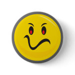 Yellow smiley face that is annoyed buttons