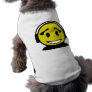 Yellow smiley face wearing headphones dog t-shirt