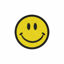 Yellow Smiley Happy Face embroidered shirts