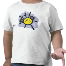Yellow smiley snowflake with ear muffs t-shirts by SmileyFaceStore Yellow smiley snowflake with ear muffs t-shirts