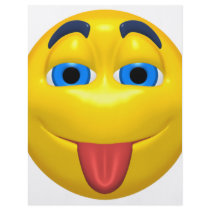 Yellow Smiley Sticking Out Tounge Flyer
