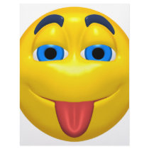 Yellow Smiley Sticking Out Tounge Letterhead Template