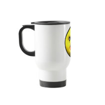 Yellow smiley sticking out tounge mugs