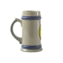 Yellow smiley sticking out tounge mug