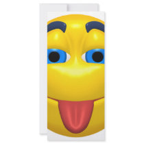 Yellow Smiley Sticking Out Tounge rack cards by SmileyFaceStore Yellow Smiley Sticking Out Tounge rack cards