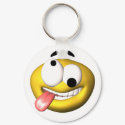 Yellow smiley that went nuts keychains