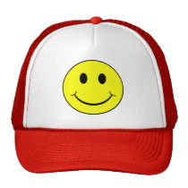 Yellow Smiley Trucker Hat