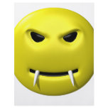 yellow smiley with fangs flyers