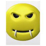 yellow smiley with fangs customized letterhead